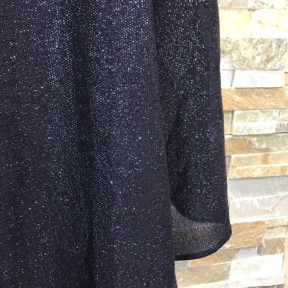 💎🔥 Sally LaPointe Navy Metallic Skirt - Picture 6 of 10